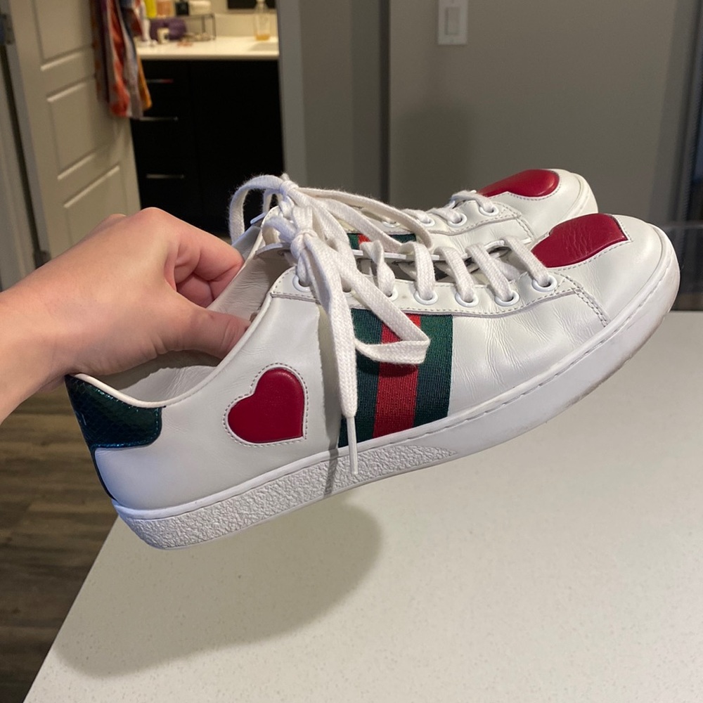 Gucci Ace Sneaker with Hearts